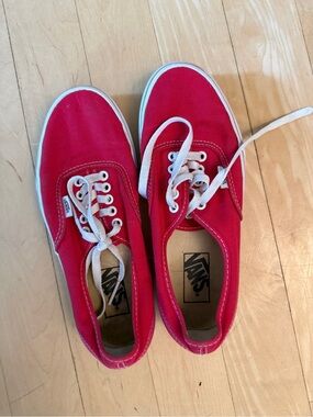 Cherry Red Canvas Sneakers 🍒